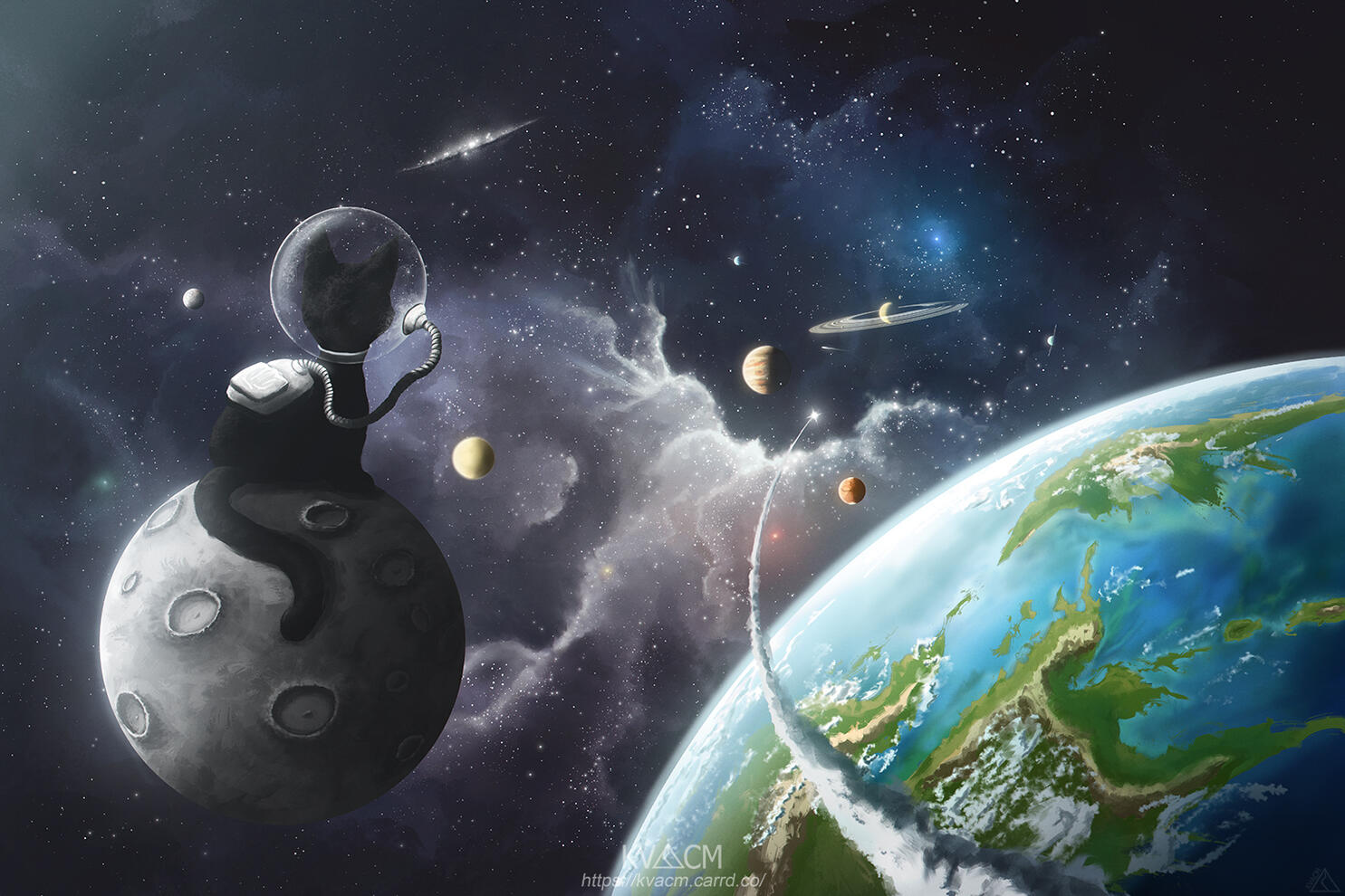 Astrocat On Moon