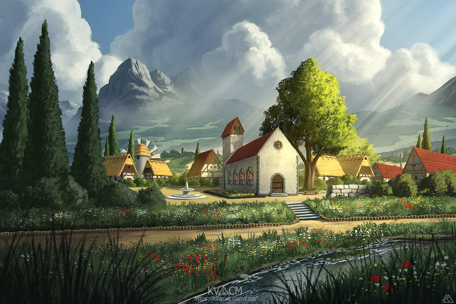 Medieval village for Amy W.